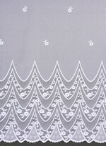 Prachtig kort gordijn met stangdoorvoer 