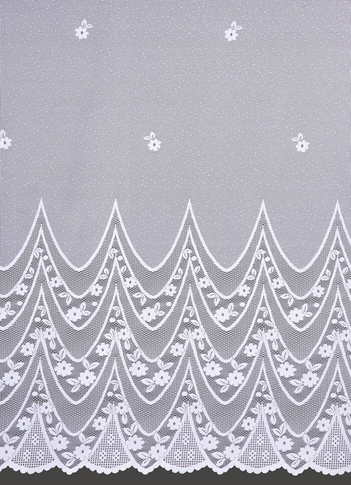 Prachtig kort gordijn met stangdoorvoer 