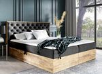 Boxspringbed met nachtkastje en topmatras ANTRACIET