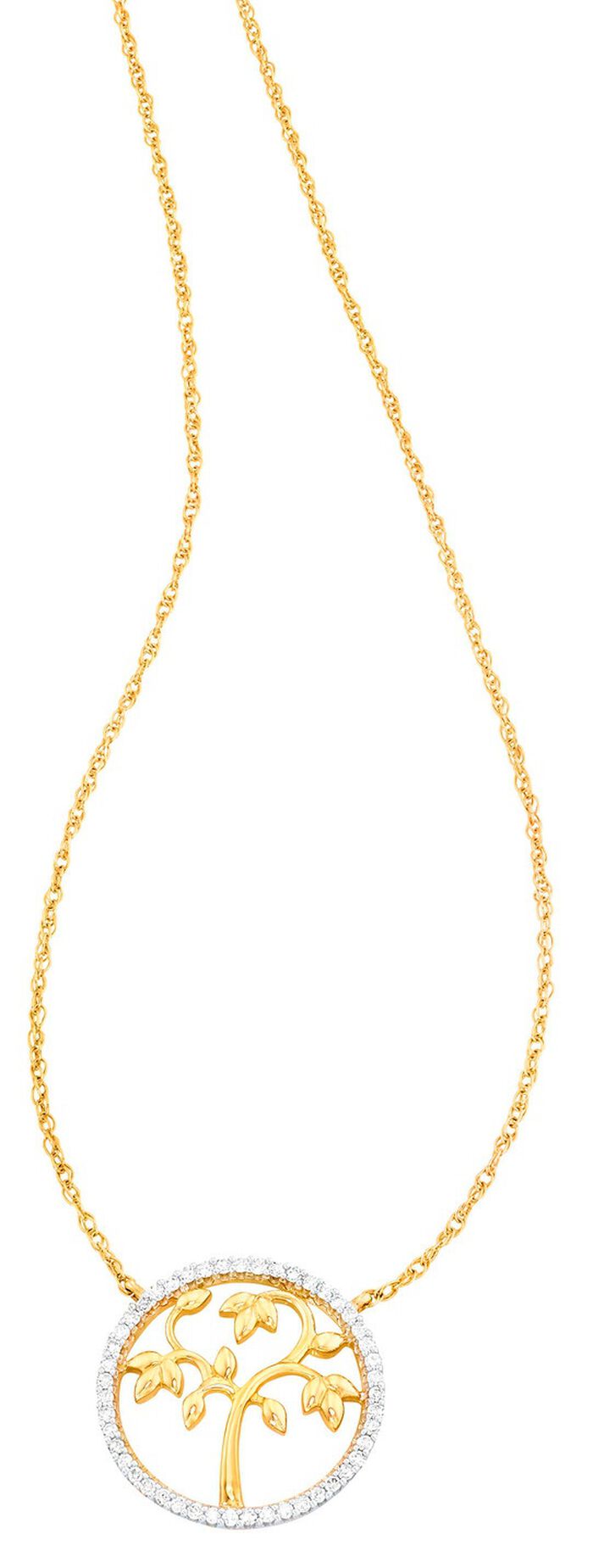 Levensboom hanger met diamanten 