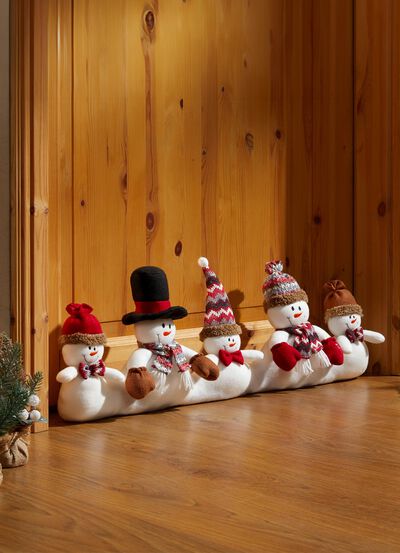 Trekroller met 5 grappige sneeuwpoppen 