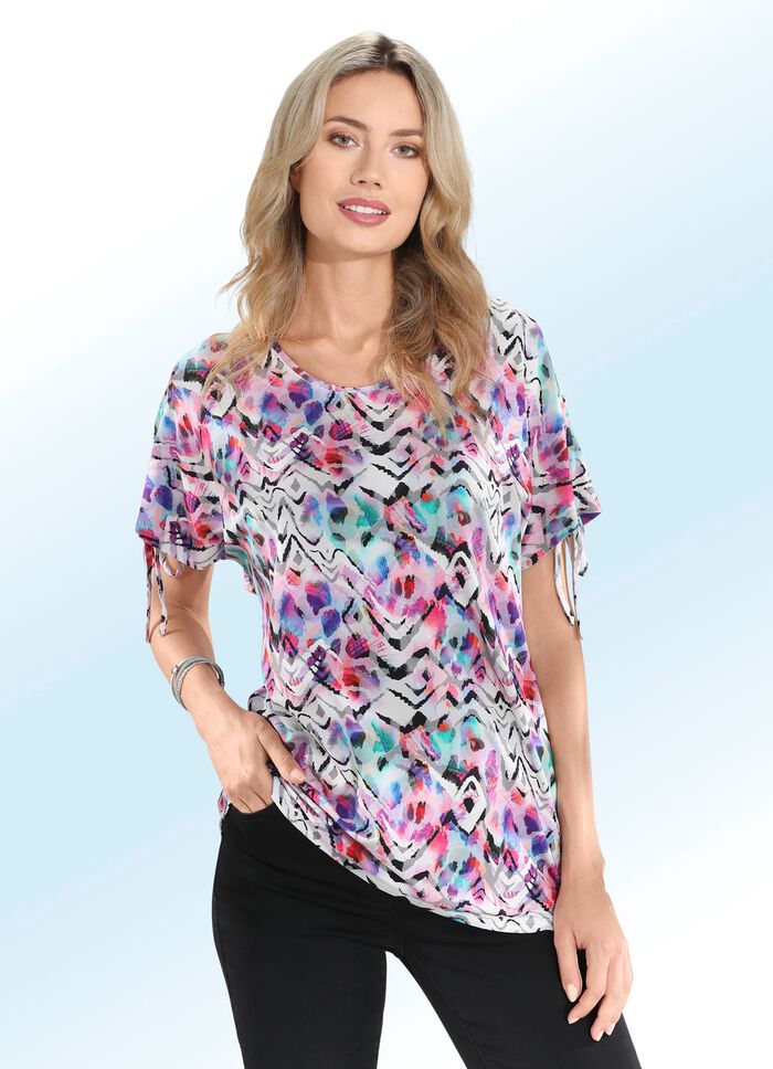 Overhemd met split en strikband 