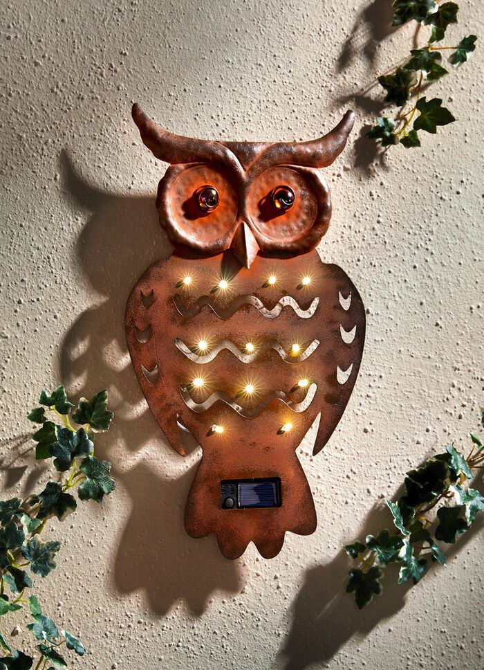 Zonne-wanddecoratie uil 