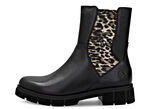 Remonte, modieuze dames enkellaarsjes, winterschoenen, breedte G, met rits ZWARTBRUIN