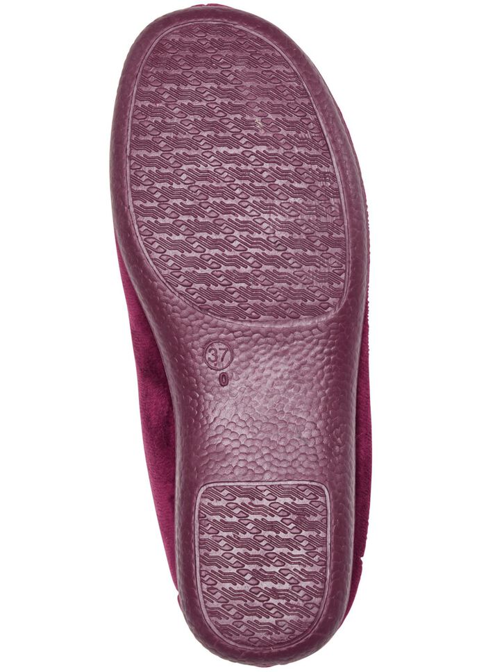 Laurina pantoffels van fluweelachtig textielmateriaal BORDEAUX
