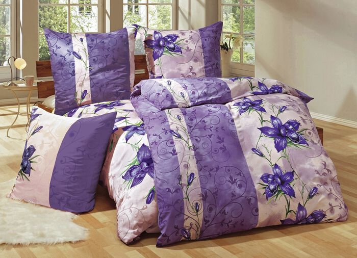 Beddengoedset, 6-delig, verschillende kleuren 