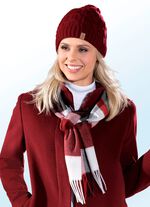 Sjaal met gedraaide franjes 