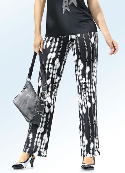 Broek met felgekleurde print 