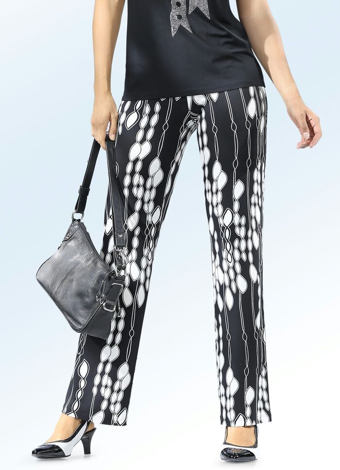Broek met felgekleurde print 