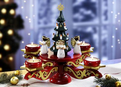 Adventskandelaar van hout 