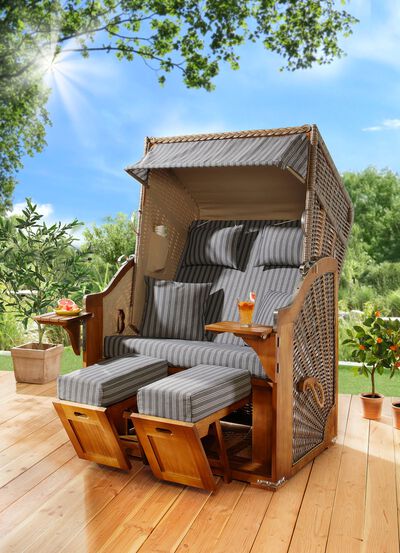 Hoogwaardige strandstoel Flair gemaakt van grenenhout 