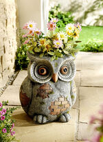 Uilenplantpot van weerbestendig magnesiumoxide 