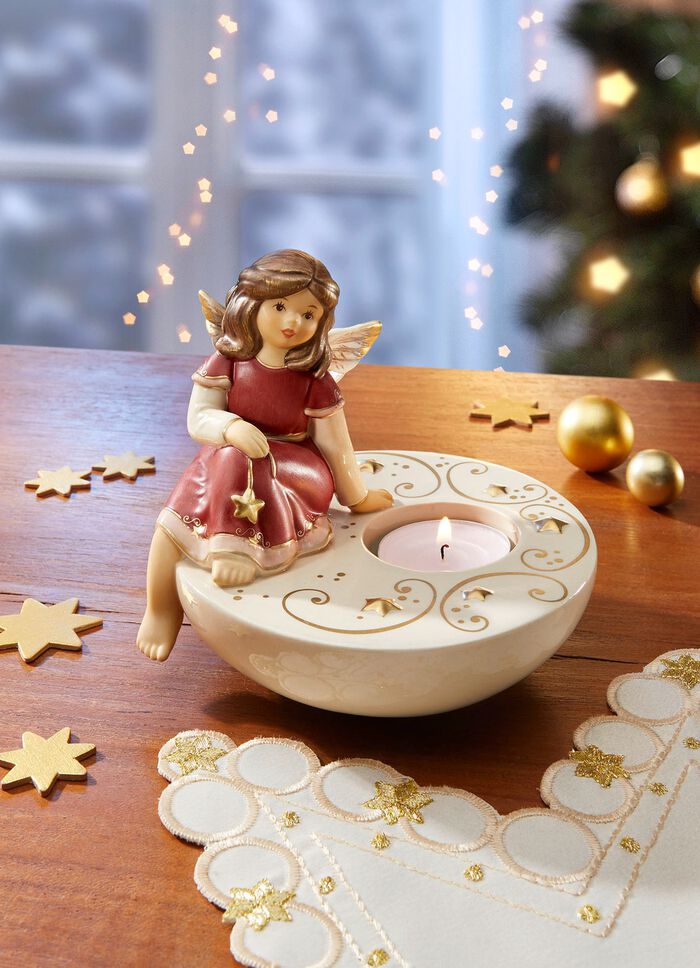 Theelichthouder van hoogwaardig fijn steengoed BORDEAUX