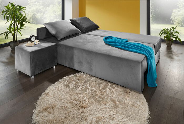 Super comfortabele gestoffeerde hoek met kruk 