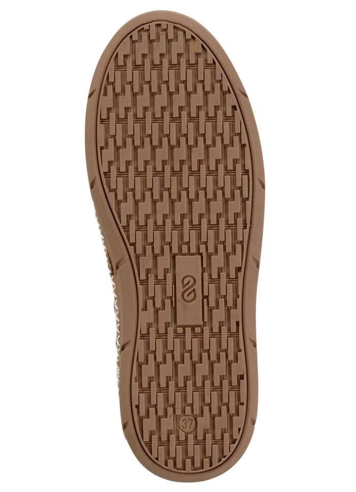 ELENA EDEN, zomerse damespantoffels, breedte H, met klittenbandsluiting WIT