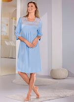 Nachthemd, kuitlengte en 3/4-mouwen 