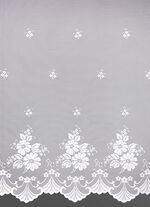 Lange bloemenjaloezie met universele railband 