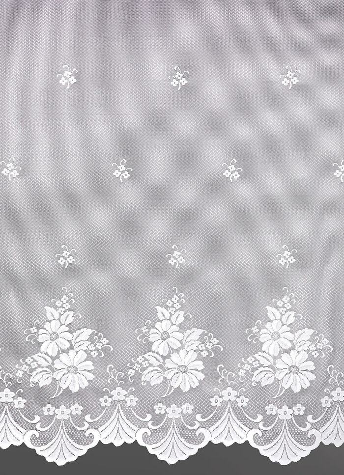 Lange bloemenjaloezie met universele railband 