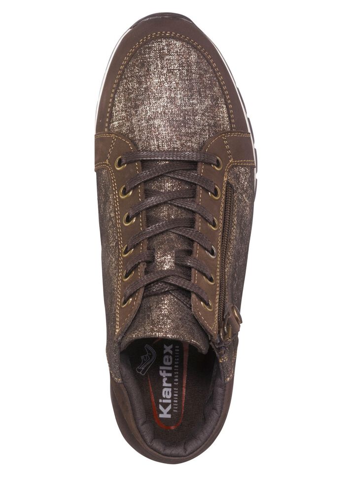 Bootie met glanzend reli&euml;f BRUIN