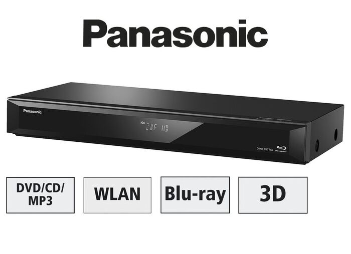 Panasonic Blu-Ray recorder met dubbele receiver ZWART