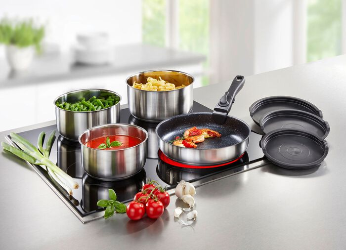 8-delige kookset van roestvrij staal 