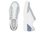 Remonte sneakers gemaakt van nappa- en su&egrave;deleer met metallic afwerking BLAUW-WIT-ZILVER