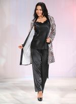 Set, 3-delig, bestaande uit top, broek en kimono 