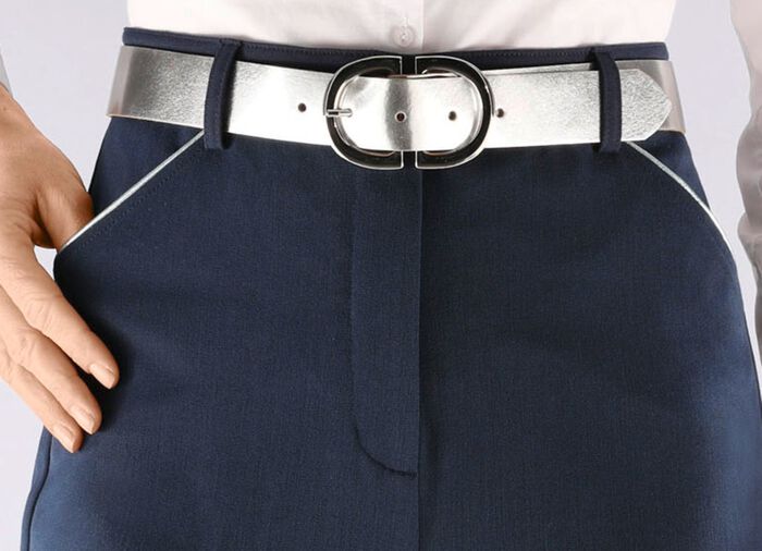 Elegante damesriem, 3,5 cm breed ZILVER