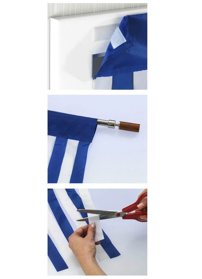 Deurgordijn gemaakt van polyester linten 