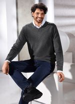 Effen V-hals trui in 4 kleuren 