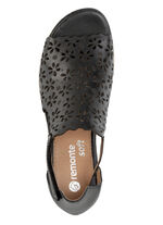 Sandaal met klittenbandsluiting ZWART