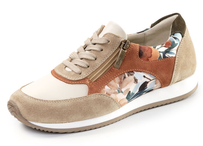 ELENA EDEN, chique damessneakers, breedte G, met uitneembaar voetbed TAUPE-BUNT