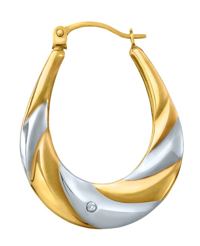 Gouden hoepel oorbellen 