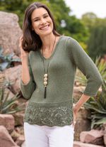 Trui met melange-effect dankzij elegant glinsterend garen 