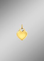 Een geweldig cadeau: Hartvormige hanger van 585/- fijn goud 