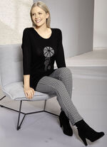 Broek met trendy pied-de-poule dessin 