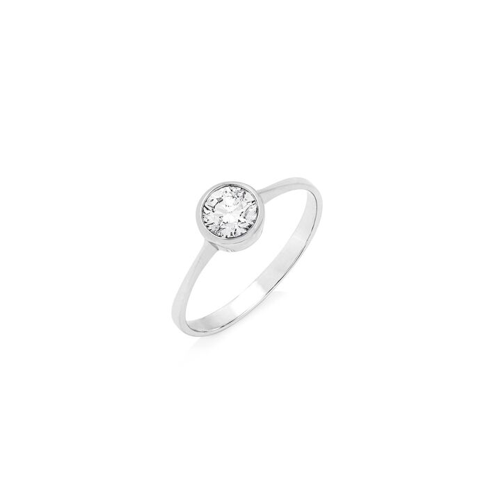 Solitaire damesring met diamant 