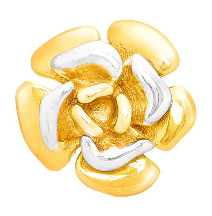 Oorknopjes met tweekleurige bloemen 