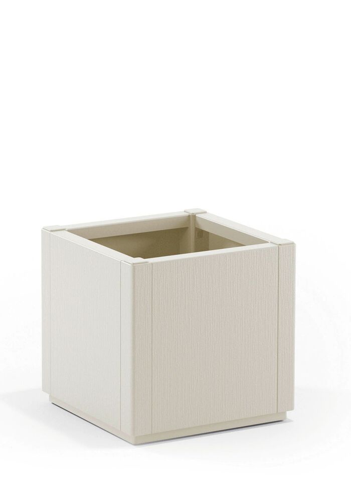 Plantenbak gemaakt van gerecycled polypropyleen WIT