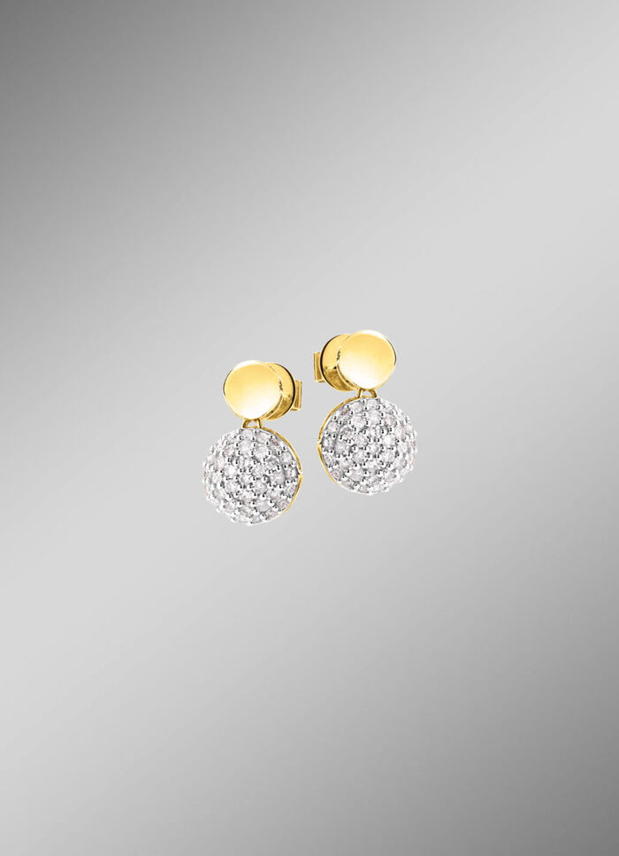 Prachtige oorbellen met 70 diamanten 