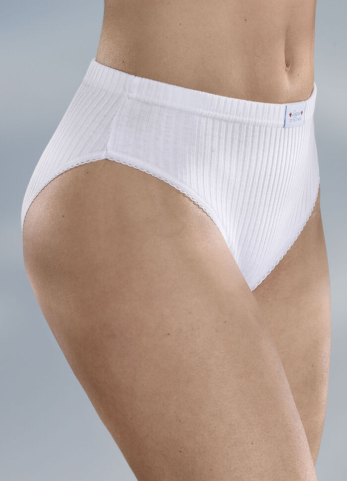 Set van vier geribbelde slips 