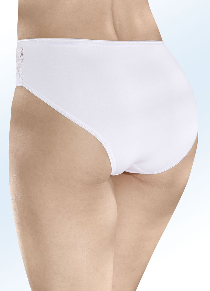 Laurina set van vier slips met elastische kant 