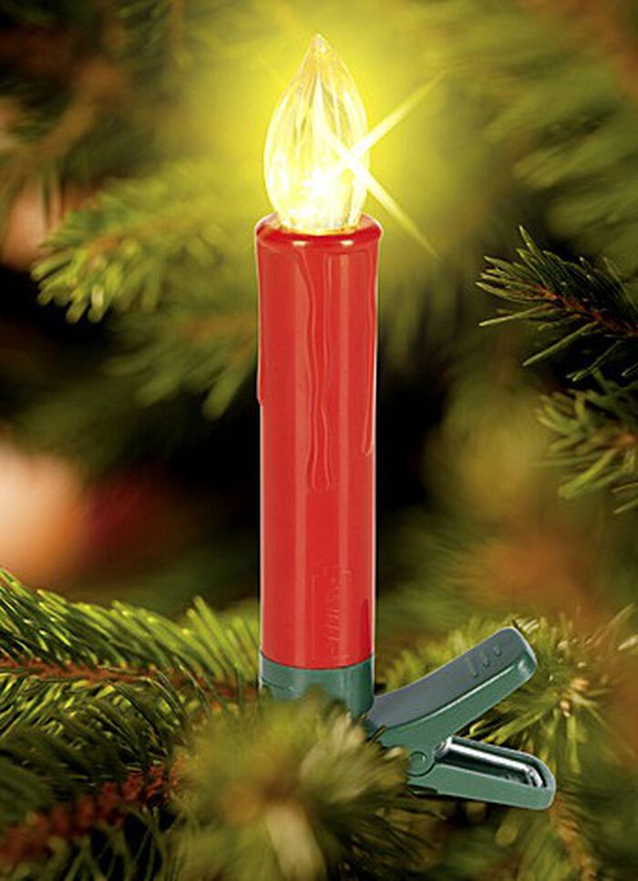 Kerstboomkaarsen, set van 15 ROOD