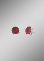 Krachtige stenen oorknopjes met rode jaspis 