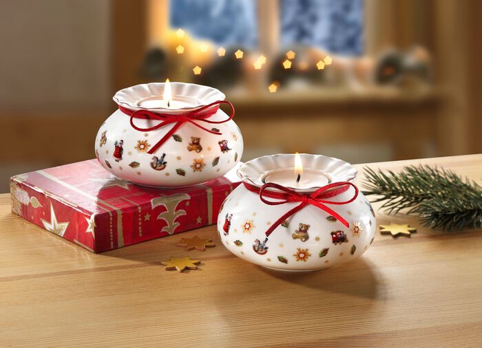 Theelichthouder van porselein, van Villeroy &amp; Boch 