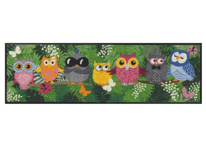 deurmat met uilenmotief MULTICOLOR