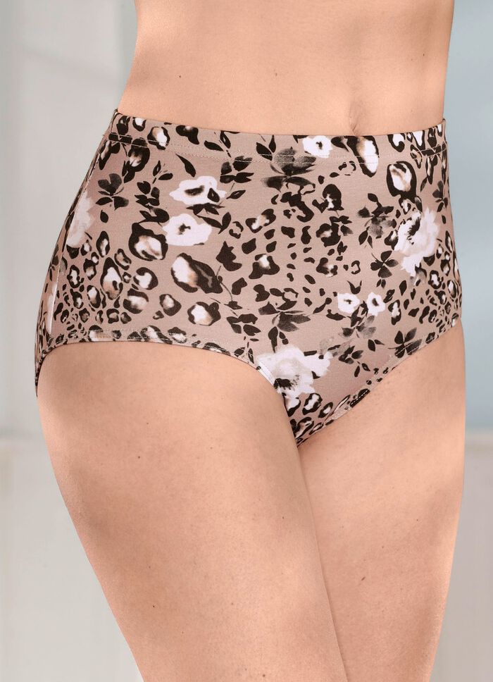 Laurina vierpack slips met mooi printdessin 