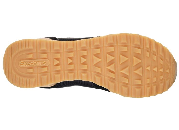 SKECHERS, sportieve damessneakers, gemaakt van leer, synthetisch materiaal en mesh 