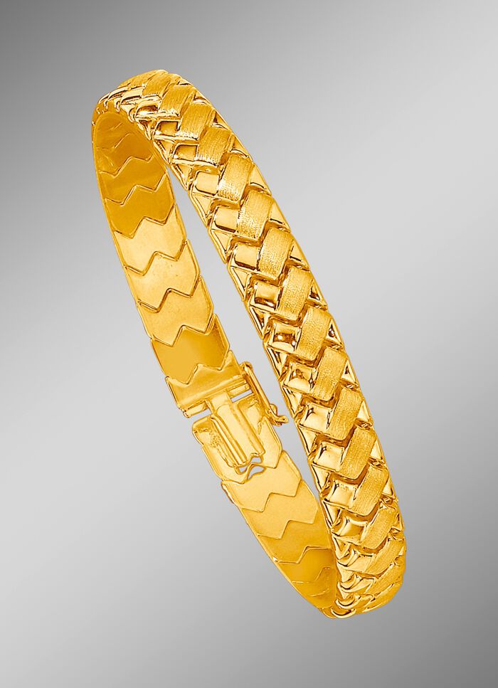 Zware gevlochten armband met bakslot 