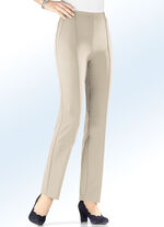 Broek in kreukelvrije, kofferbestendige kwaliteit BEIGE